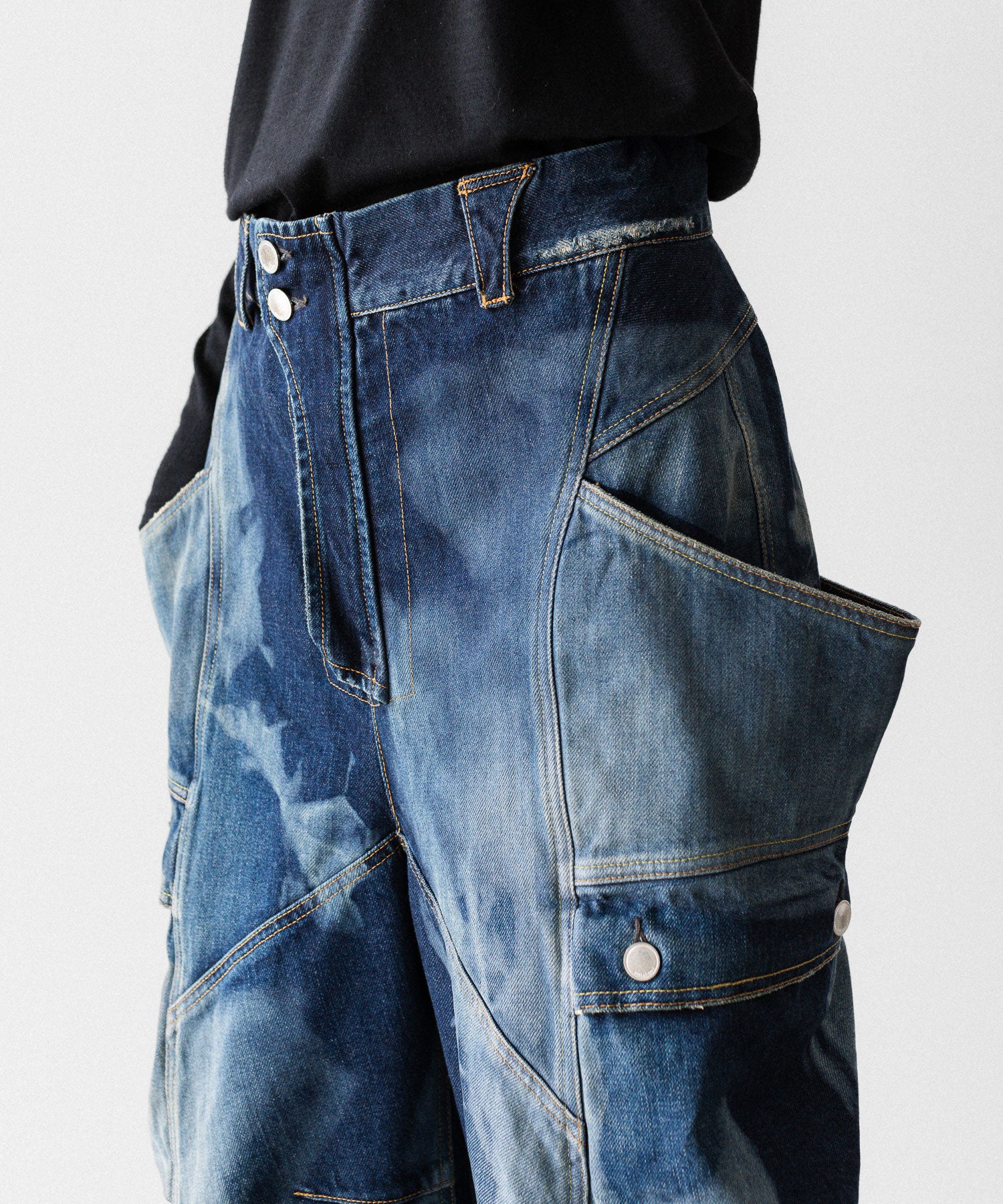 SUBLATIONS サブレーションズのDENIM BANANA CUTTING PANTSのUSED INDIGO 公式通販サイトsession福岡セレクトショップ