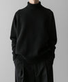 【ssstein】EXTRA FINE WOOL WARM KNIT TURTLE NECK LS - BLACK