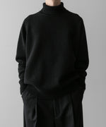 画像をギャラリービューアに読み込む, ssstein(シュタイン)の24AWコレクション EXTRA FINE WOOL WARM KNIT TURTLE NECK LS - BLACK 公式通販サイトsession福岡セレクトショップ
