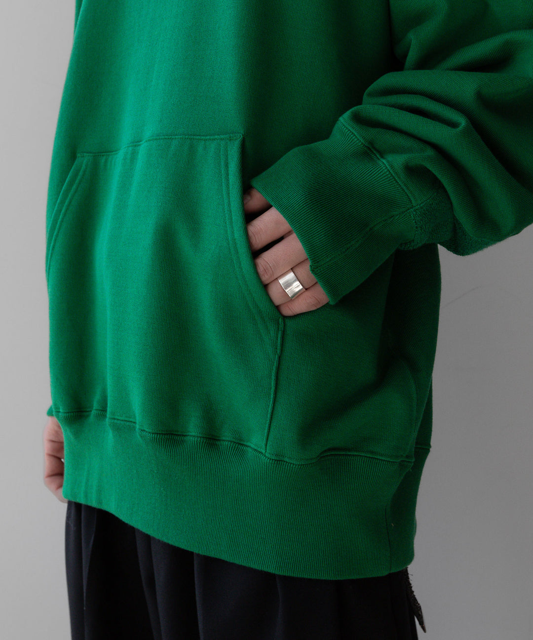 stein(シュタイン)の23SSコレクションのOVERSIZED UNTWISTED YARN SWEAT HOOD LSのGREEN sessionセッション福岡セレクトショップ 公式通販サイト