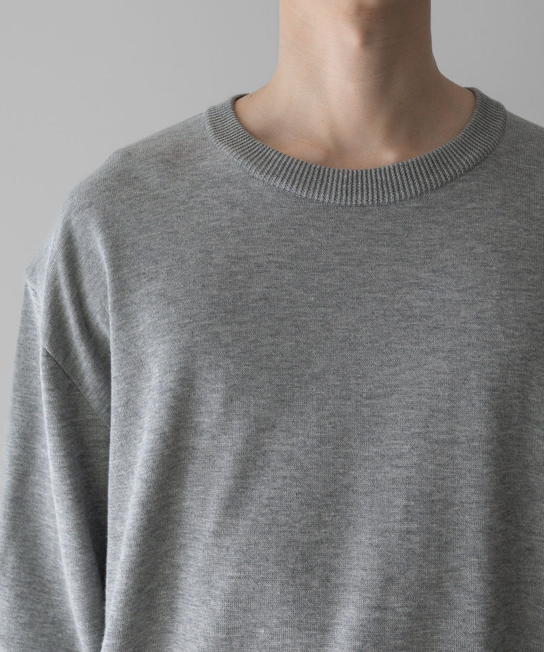 【INTÉRIM】インテリムの服 SEA ISLAND CREW KNIT - GRAY公式通販サイトsession福岡セレクトショップ