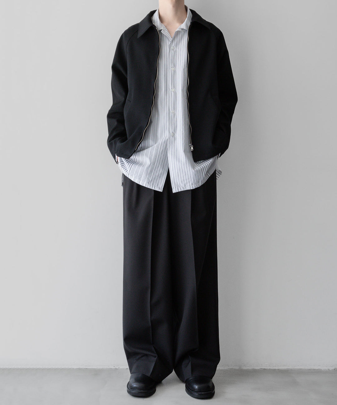 【INTÉRIM】インテリムのVARIOUS STRIPES COTTON POPLIN 60s OPEN COLLAR SHIRT - V.STRIPE公式通販サイトsession福岡セレクトショップ