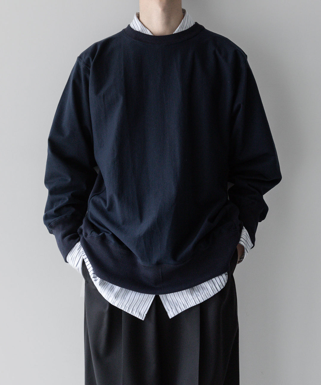 【INTÉRIM】インテリムのREVERSE WAVE L/S HIGH GAGE SWEAT SHIRT - D.NAVY公式通販サイトsession福岡セレクトショップ