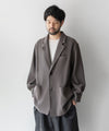 【stein】OVERSIZED GRADATION PLEATS JACKET - D.GREIGE