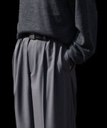 画像をギャラリービューアに読み込む, ANTHEM A アンセム エーのWOOL TROPICAL SIDE GATHER SLACKSの公式通販サイトsession福岡セレクトショップ
