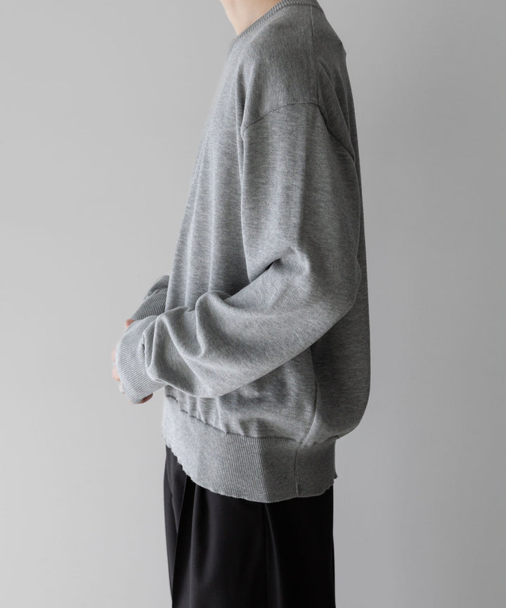 【INTÉRIM】インテリムの服 SEA ISLAND CREW KNIT - GRAY公式通販サイトsession福岡セレクトショップ