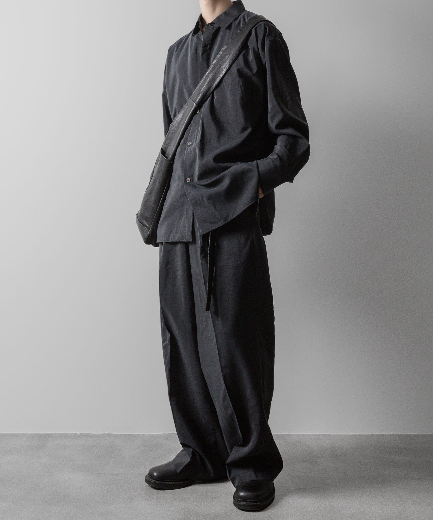 ssstein(シュタイン)の24AWコレクション SILK NYLON OVERSIZED DOWN PAT SHIRT - BLACK 公式通販サイトsession福岡セレクトショップ