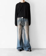 画像をギャラリービューアに読み込む, CODA コーダのFADED DIRTY INDIGO WASHED  BREAK CUT WIDE FLARED JEANSのFADED DIRTY INDIGO 公式通販サイトsession福岡セレクトショップ
