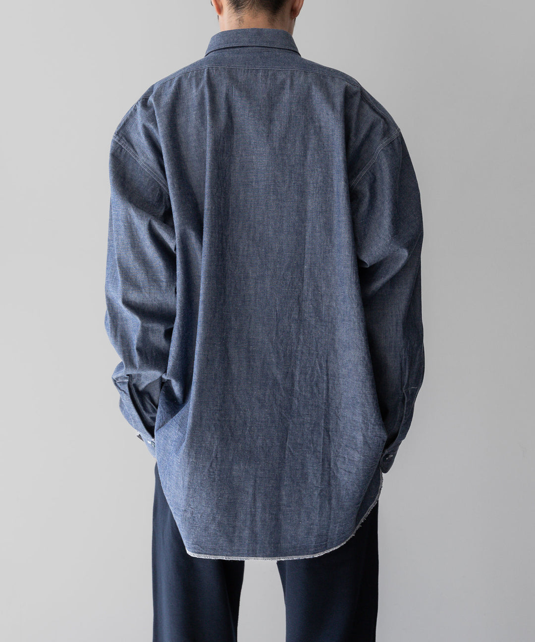 【INTÉRIM】インテリム HYPER BIG MILITARY SHUTTLE CHAMBRAY SHIRT - BLUE sessionセッション福岡セレクトショップ 公式通販サイト 