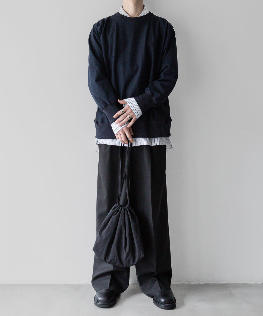 【INTÉRIM】インテリムのVARIOUS STRIPES COTTON POPLIN 60s OPEN COLLAR SHIRT - V.STRIPE公式通販サイトsession福岡セレクトショップ