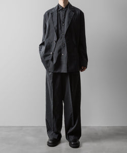 ssstein(シュタイン)の24AWコレクション SILK NYLON EASY WIDE TROUSERS - BLACK 公式通販サイトsession福岡セレクトショップ