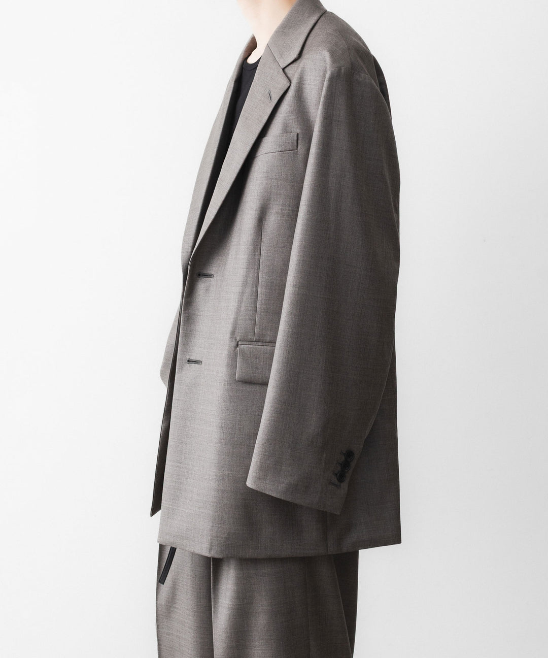 ssstein(シュタイン)のEX. FINE WOOL OVERSIZED SINGLE BREASTED LONG JACKET - GREIGEの公式通販サイトsession福岡セレクトショップ