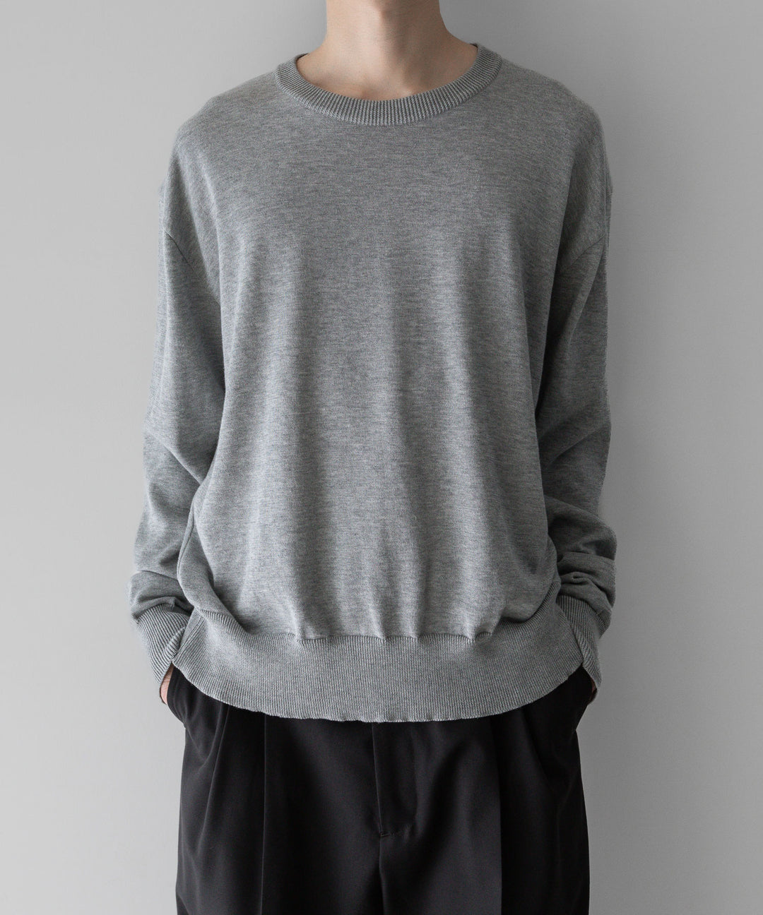 【INTÉRIM】インテリムの服 SEA ISLAND CREW KNIT - GRAY公式通販サイトsession福岡セレクトショップ