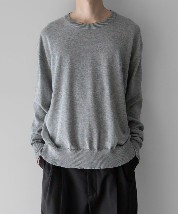 【INTÉRIM】インテリムの服 SEA ISLAND CREW KNIT - GRAY公式通販サイトsession福岡セレクトショップ