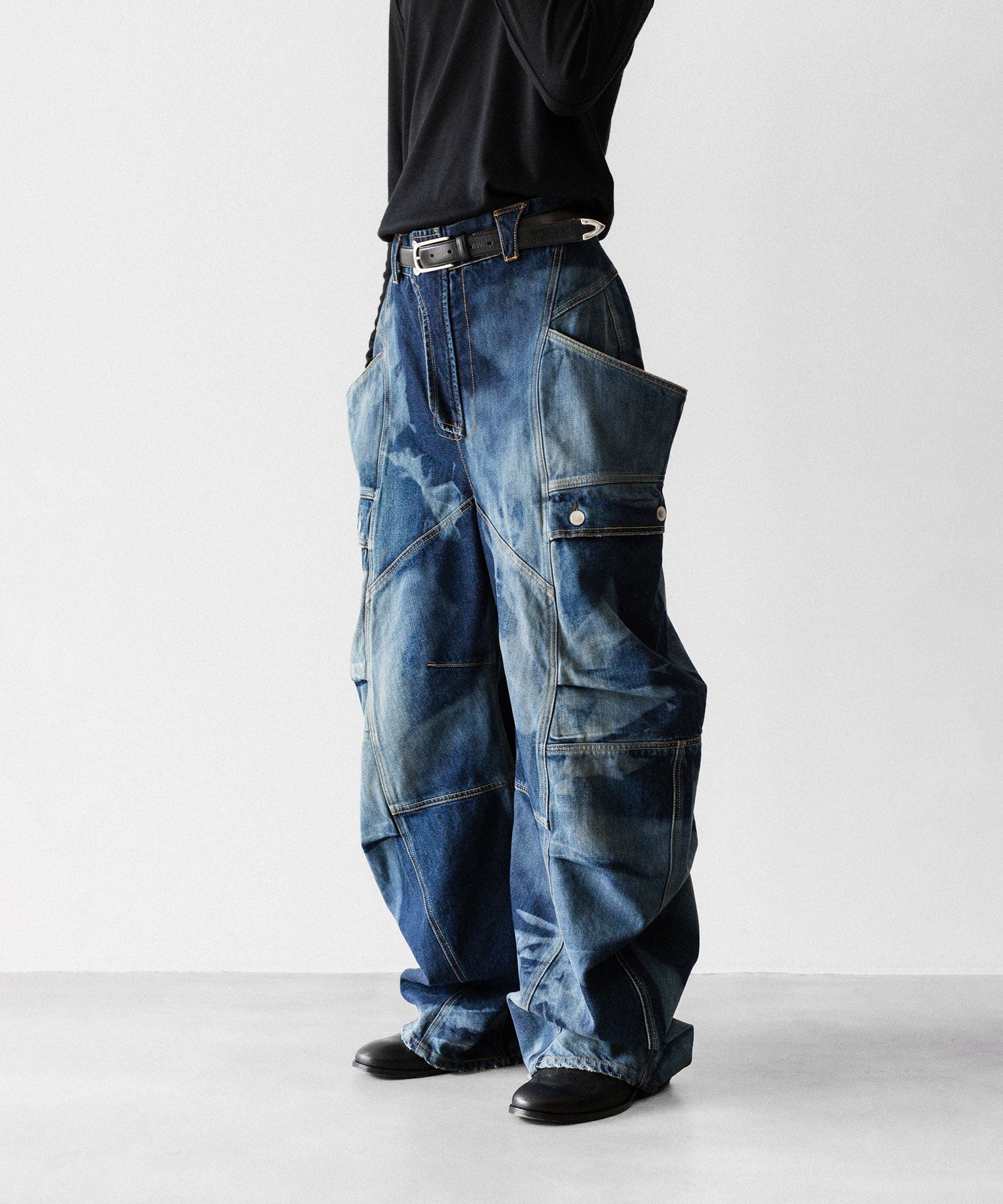 SUBLATIONS サブレーションズのDENIM BANANA CUTTING PANTSのUSED INDIGO 公式通販サイトsession福岡セレクトショップ
