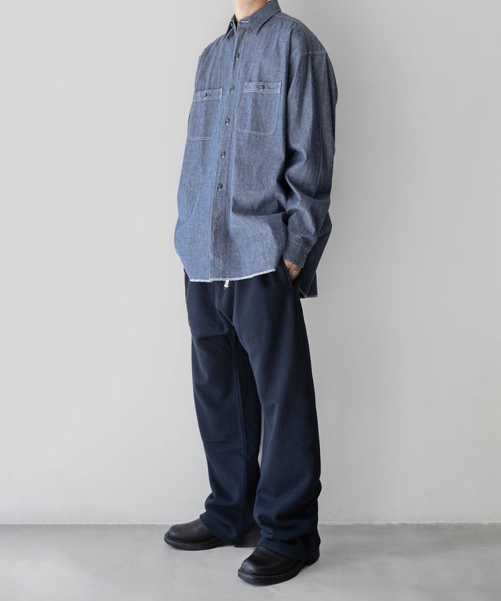 【INTÉRIM】インテリム HYPER BIG MILITARY SHUTTLE CHAMBRAY SHIRT - BLUE sessionセッション福岡セレクトショップ 公式通販サイト 