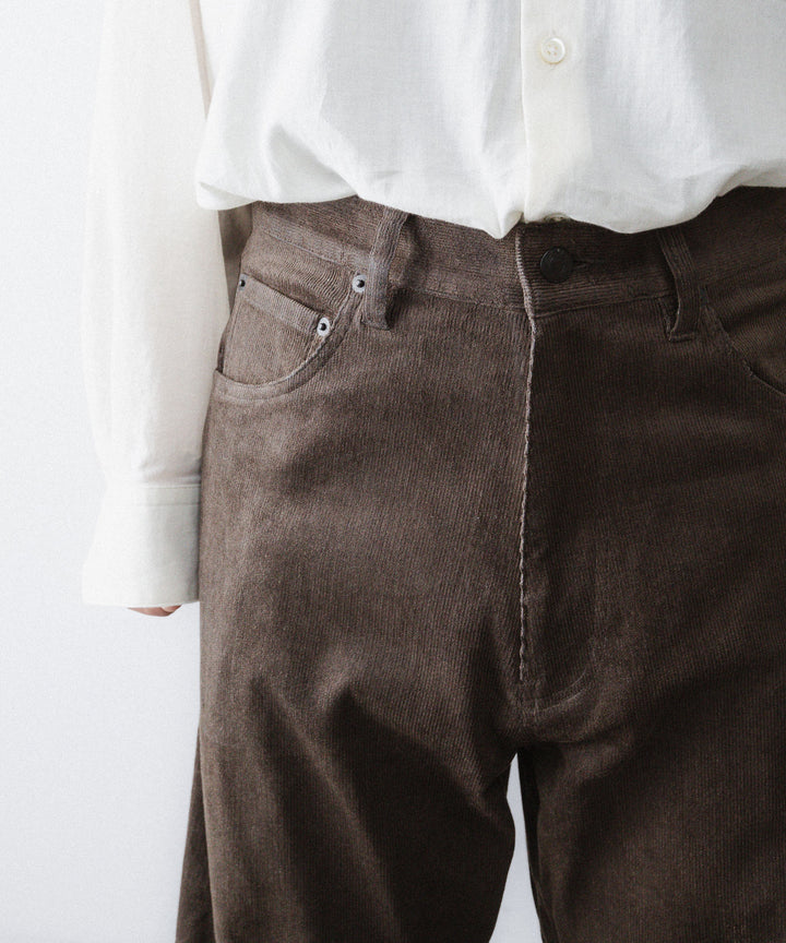 ANTHEM A-アンセムエーのTWIST LINE PARAFFIIN CORDUROY TROUSERSのBROWN公式通販サイトsession福岡セレクトショップ