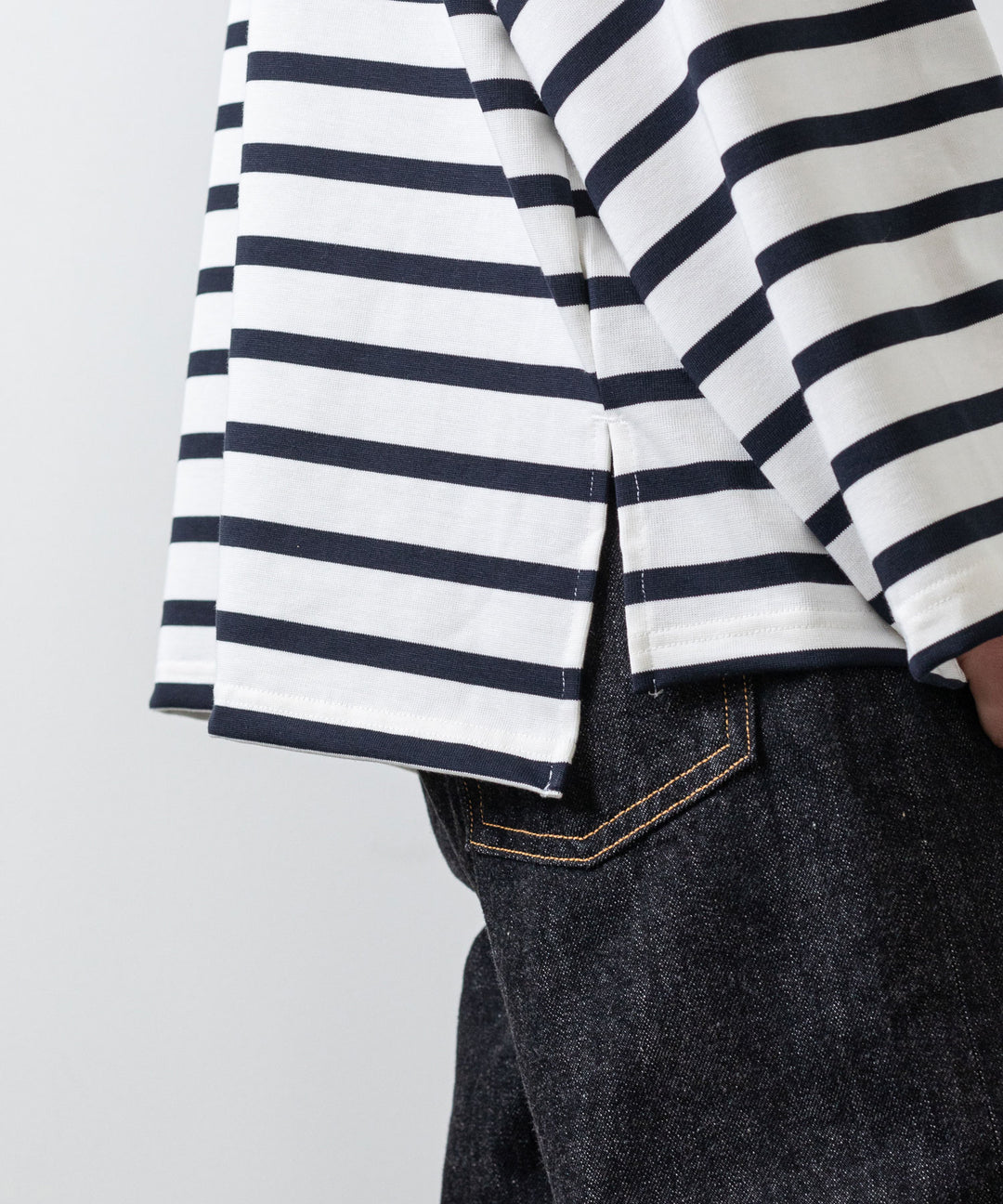 INTÉRIM インテリム 23ss HYPER BIG SUVIN GIZA BASQUE BORDER SHIRT sessionセッション福岡セレクトショップ 公式通販サイト