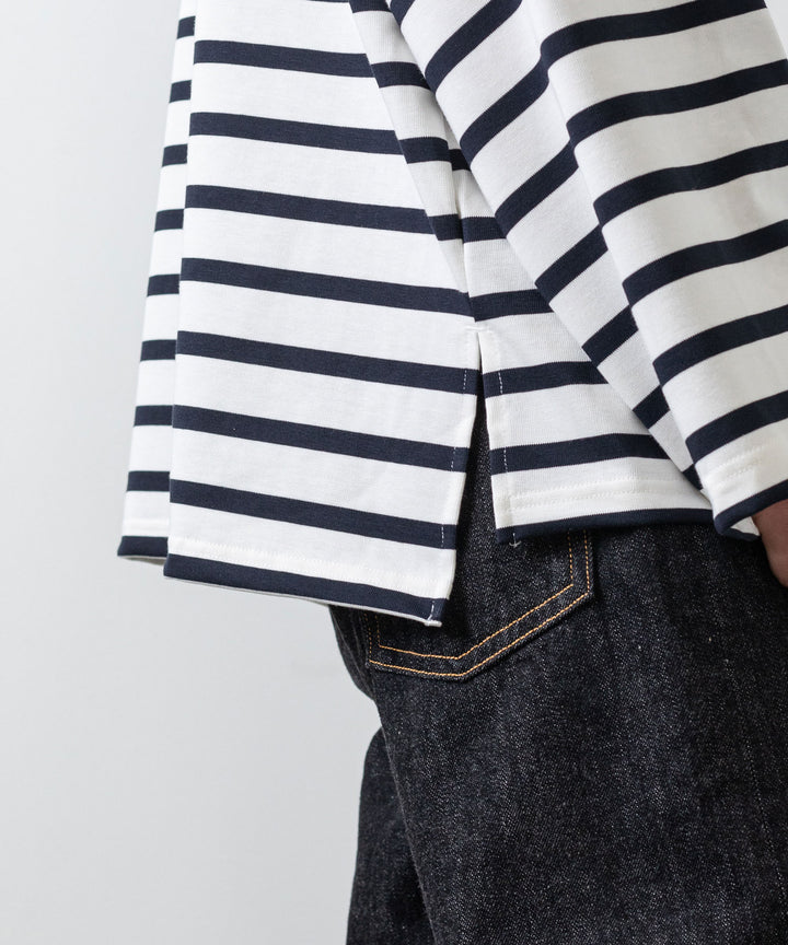 INTÉRIM インテリム 23ss HYPER BIG SUVIN GIZA BASQUE BORDER SHIRT sessionセッション福岡セレクトショップ 公式通販サイト