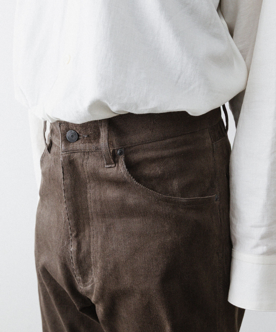ANTHEM A-アンセムエーのTWIST LINE PARAFFIIN CORDUROY TROUSERSのBROWN公式通販サイトsession福岡セレクトショップ