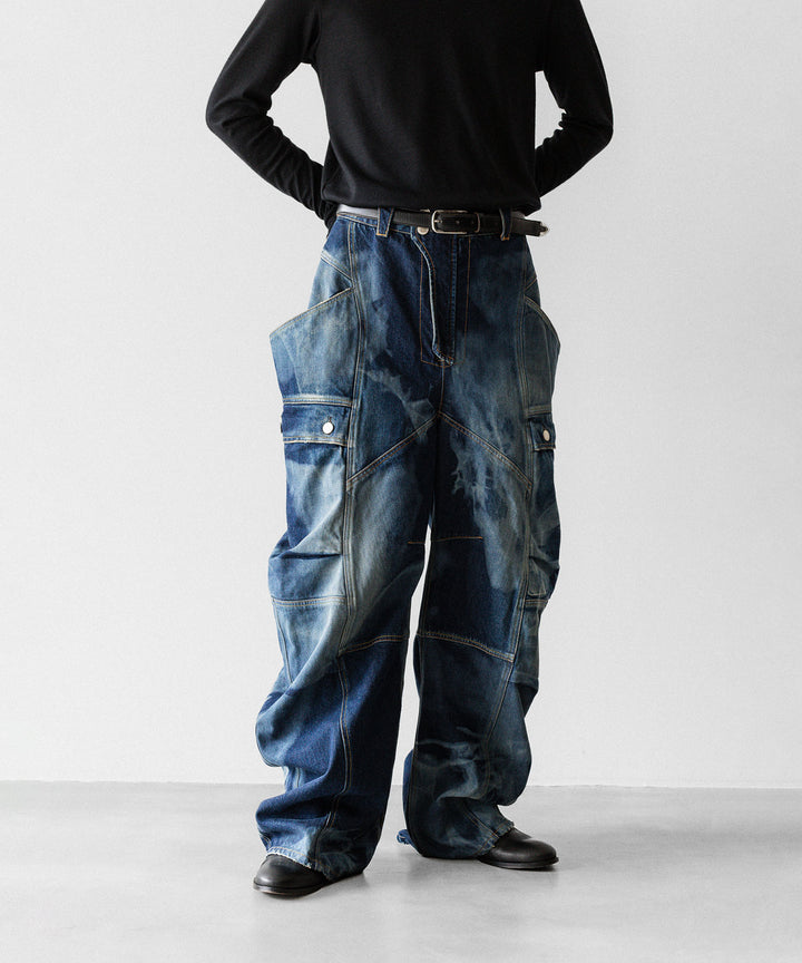 SUBLATIONS サブレーションズのDENIM BANANA CUTTING PANTSのUSED INDIGO 公式通販サイトsession福岡セレクトショップ