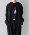 【stein】OBLIQUE PATTERNED KNIT CARDIGAN - BLACK