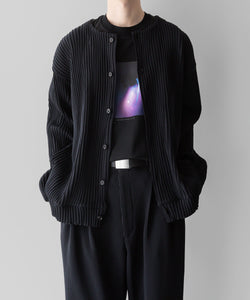 stein(シュタイン)の23AWコレクションOBLIQUE PATTERNED KNIT CARDIGANのBLACK sessionセッション福岡セレクトショップ 公式通販サイト