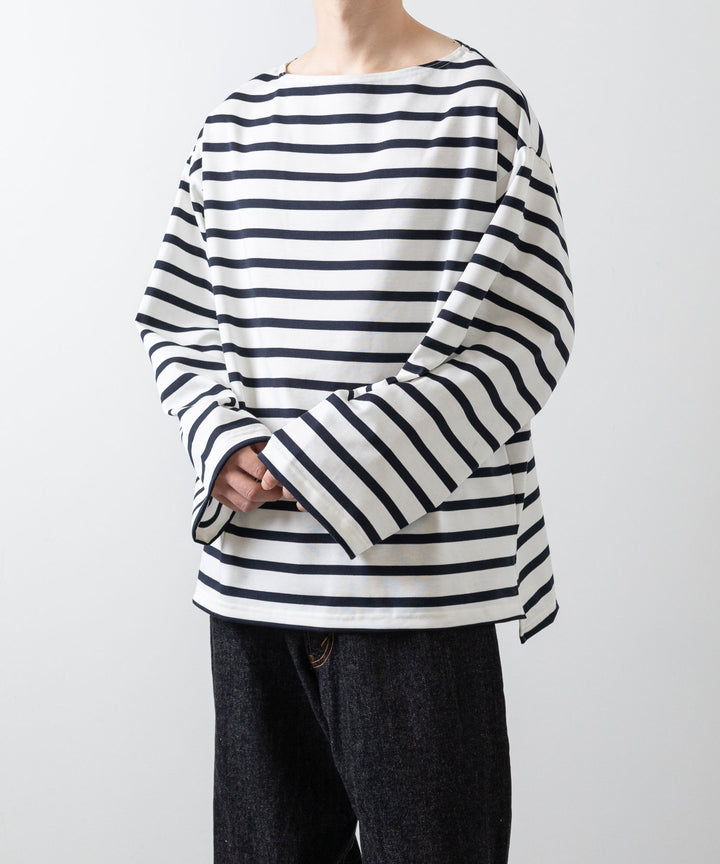 INTÉRIM インテリム 23ss HYPER BIG SUVIN GIZA BASQUE BORDER SHIRT sessionセッション福岡セレクトショップ 公式通販サイト