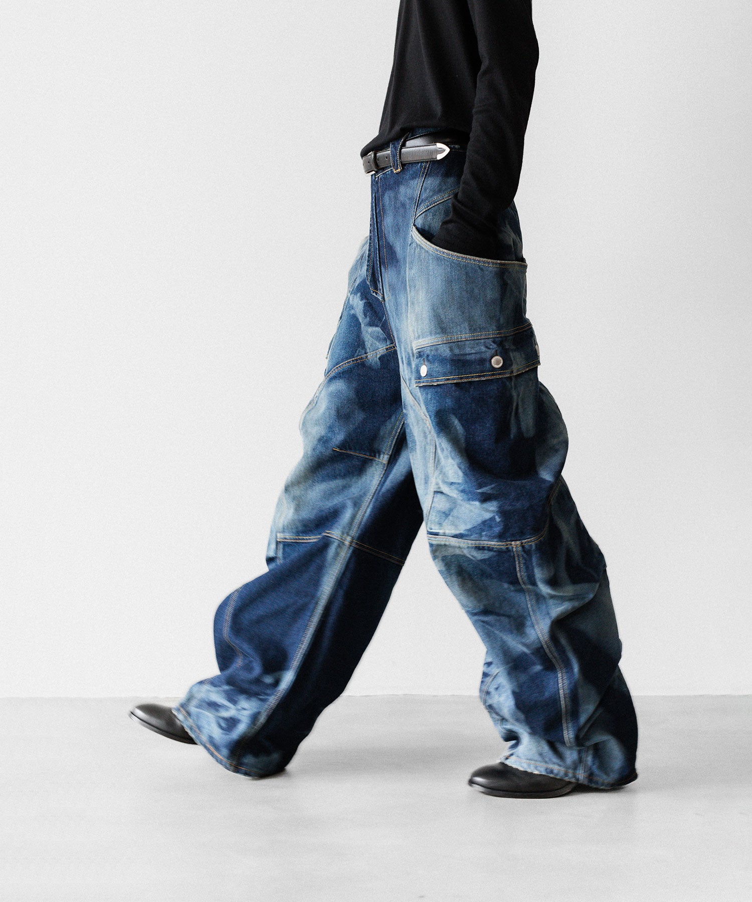 SUBLATIONS サブレーションズのDENIM BANANA CUTTING PANTSのUSED INDIGO 公式通販サイトsession福岡セレクトショップ