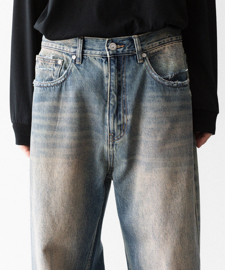 CODA コーダのFADED DIRTY INDIGO WASHED  BREAK CUT WIDE FLARED JEANSのFADED DIRTY INDIGO 公式通販サイトsession福岡セレクトショップ