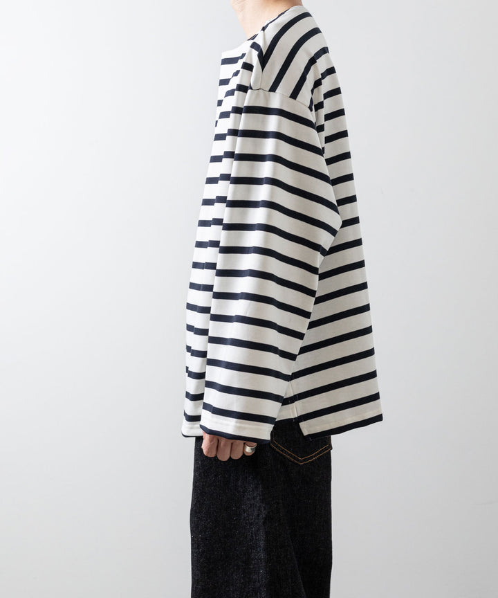 INTÉRIM インテリム 23ss HYPER BIG SUVIN GIZA BASQUE BORDER SHIRT sessionセッション福岡セレクトショップ 公式通販サイト