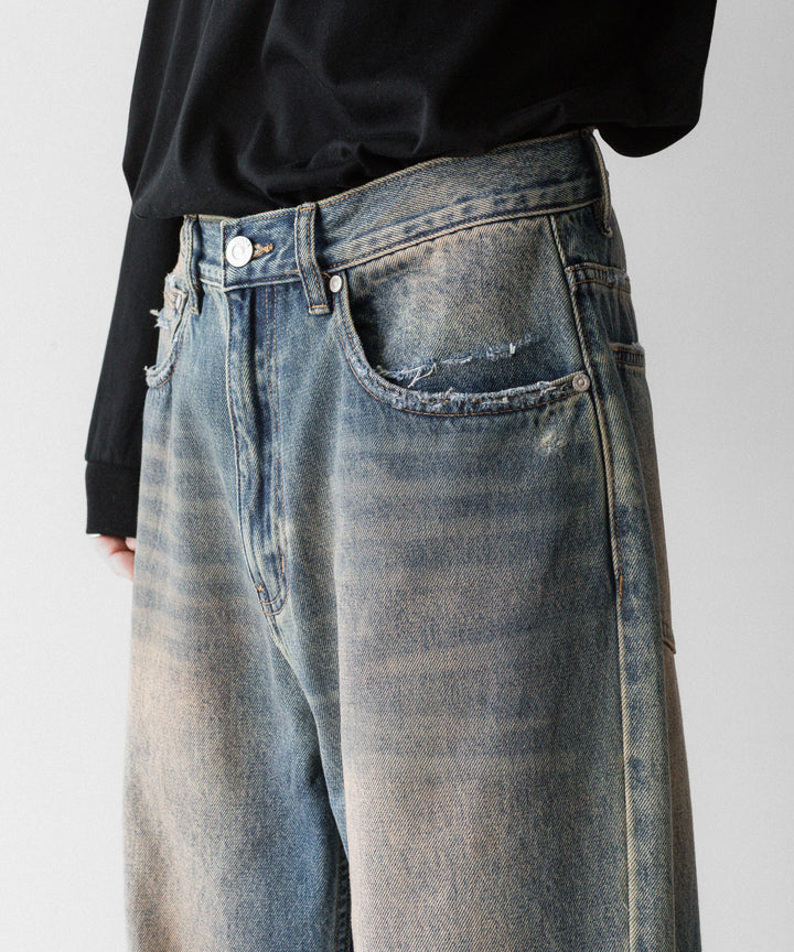 CODA コーダのFADED DIRTY INDIGO WASHED  BREAK CUT WIDE FLARED JEANSのFADED DIRTY INDIGO 公式通販サイトsession福岡セレクトショップ