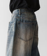 画像をギャラリービューアに読み込む, CODA コーダのFADED DIRTY INDIGO WASHED  BREAK CUT WIDE FLARED JEANSのFADED DIRTY INDIGO 公式通販サイトsession福岡セレクトショップ
