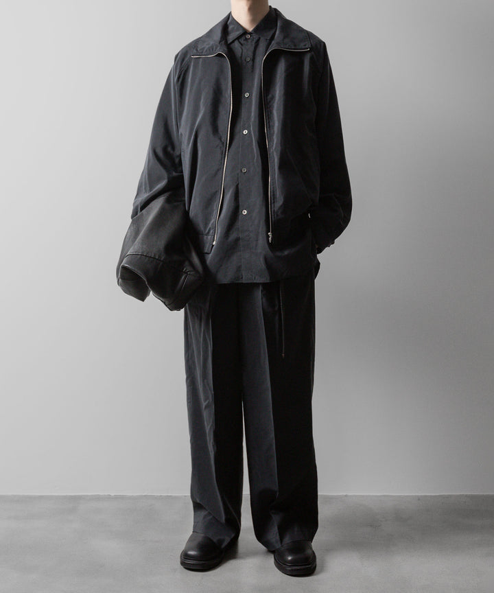 ssstein(シュタイン)の24AWコレクション SILK NYLON ZIP UP BLOUSON - BLACK 公式通販サイトsession福岡セレクトショップ