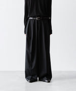 画像をギャラリービューアに読み込む, SUBLATIONS サブレーションズのSUPER140 3TUCK BAGGY TROUSERSのBLACK 公式通販サイトsession福岡セレクトショップ
