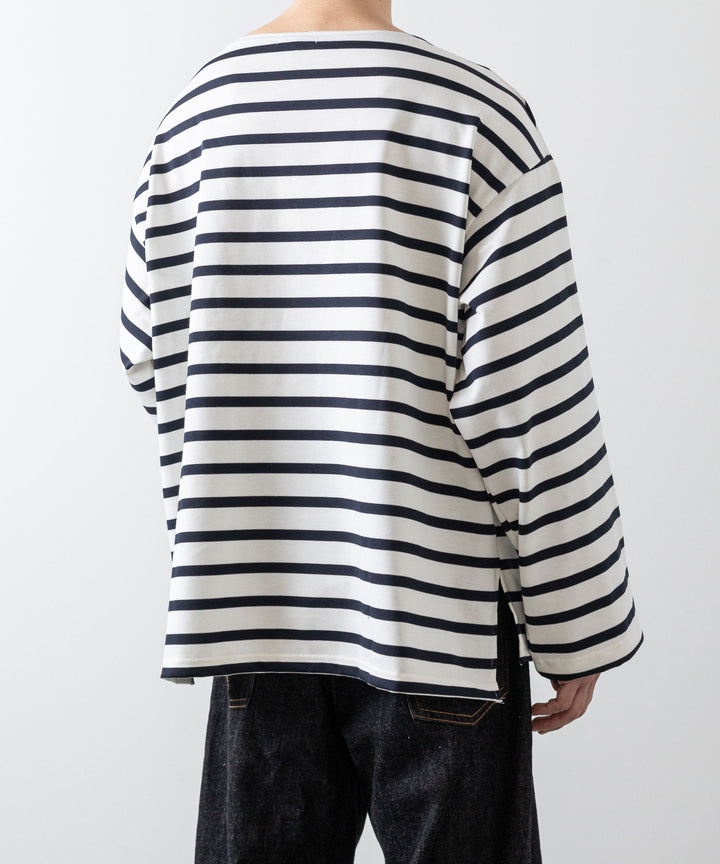 INTÉRIM インテリム 23ss HYPER BIG SUVIN GIZA BASQUE BORDER SHIRT sessionセッション福岡セレクトショップ 公式通販サイト