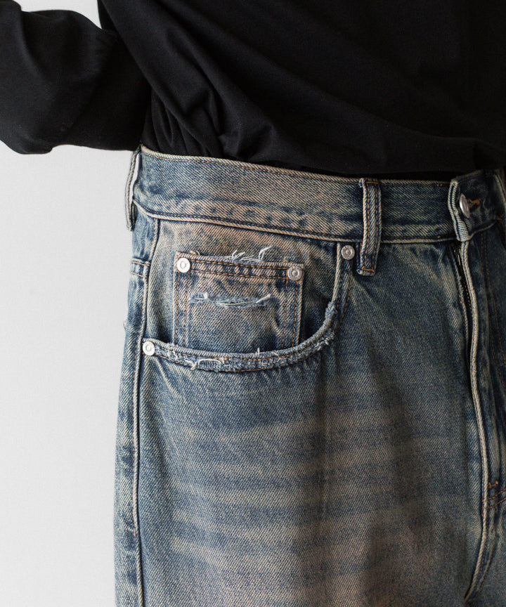 CODA コーダのFADED DIRTY INDIGO WASHED  BREAK CUT WIDE FLARED JEANSのFADED DIRTY INDIGO 公式通販サイトsession福岡セレクトショップ