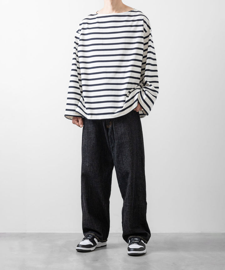 INTÉRIM インテリム 23ss HYPER BIG SUVIN GIZA BASQUE BORDER SHIRT sessionセッション福岡セレクトショップ 公式通販サイト