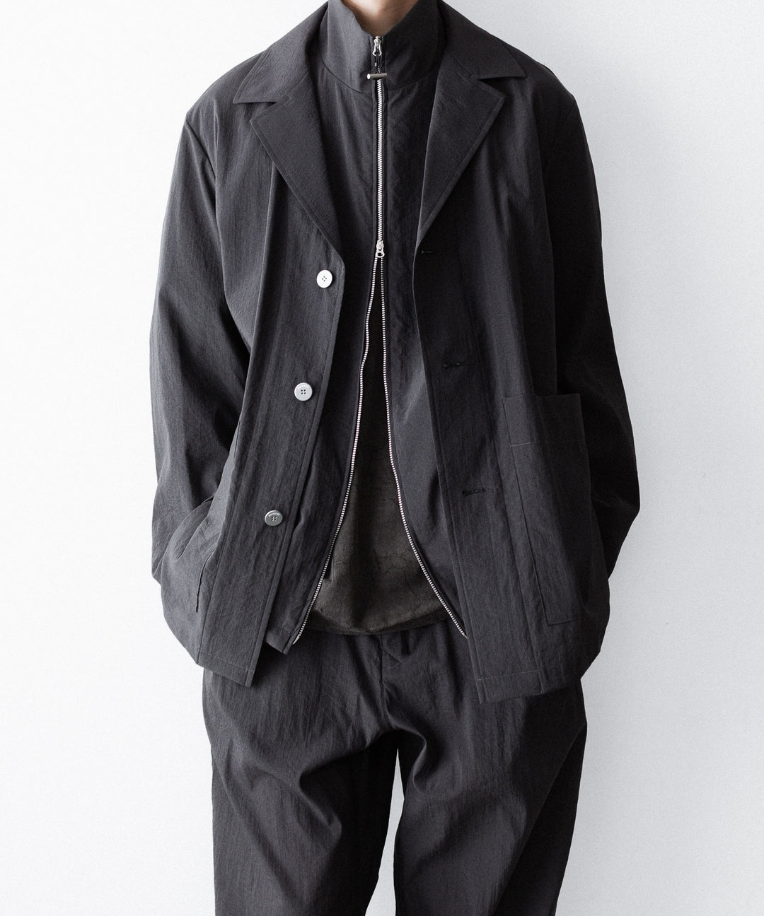 paratrait-パラトレイトのBARK SKIN BLOUSONのCHARCOAL公式通販サイトsession福岡セレクトショップ