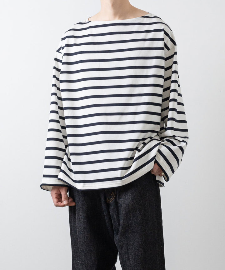 INTÉRIM インテリム 23ss HYPER BIG SUVIN GIZA BASQUE BORDER SHIRT sessionセッション福岡セレクトショップ 公式通販サイト