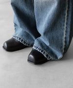 画像をギャラリービューアに読み込む, CODA コーダのFADED DIRTY INDIGO WASHED  BREAK CUT WIDE FLARED JEANSのFADED DIRTY INDIGO 公式通販サイトsession福岡セレクトショップ

