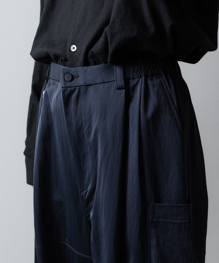 ANTHEM A-アンセムエーのSATIN MILITARY EASY PANTSのNAVY公式通販サイトsession福岡セレクトショップ 