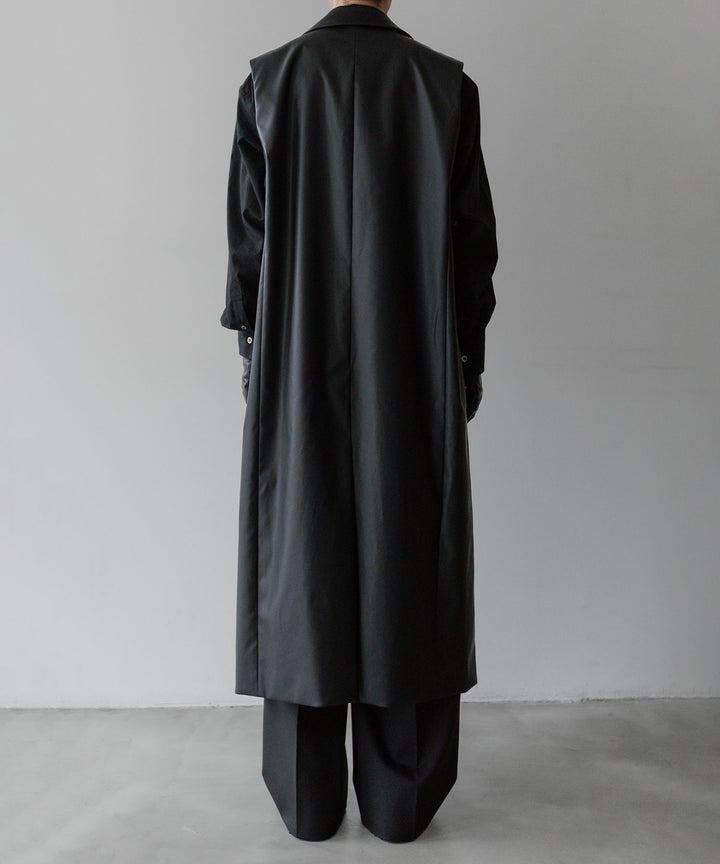 stein(シュタイン)の24SSコレクションNO SLEEVE LONG COATのBLACK (COATING)