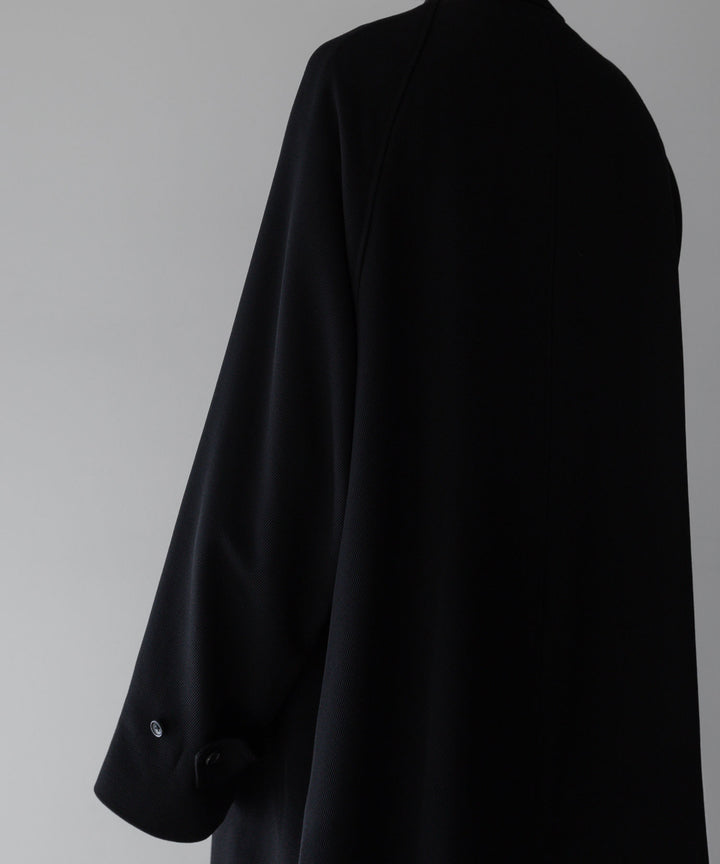 【INTÉRIM】インテリムのFLUID WOOL TRICOTINE SINGLE RAGLAN COAT - BLACK公式通販サイトsession福岡セレクトショップ