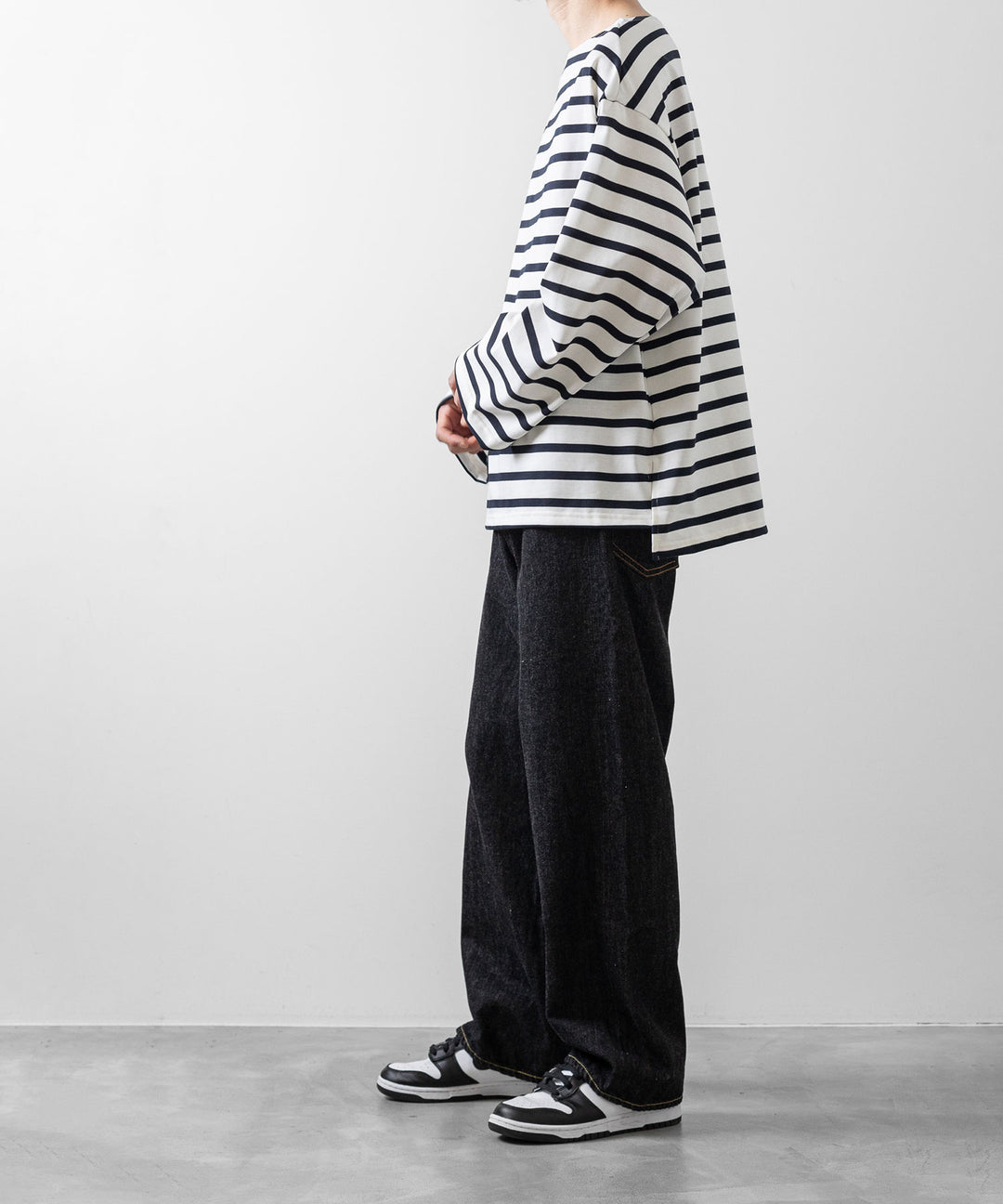 INTÉRIM インテリム 23ss HYPER BIG SUVIN GIZA BASQUE BORDER SHIRT sessionセッション福岡セレクトショップ 公式通販サイト