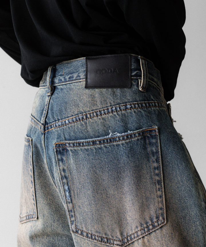CODA コーダのFADED DIRTY INDIGO WASHED  BREAK CUT WIDE FLARED JEANSのFADED DIRTY INDIGO 公式通販サイトsession福岡セレクトショップ