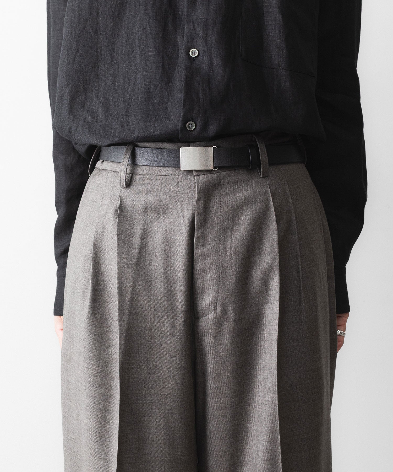 ssstein / シュタイン】EXTRA FINE WOOL EASY LONG WIDE TROUSERS