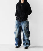 画像をギャラリービューアに読み込む, SUBLATIONS サブレーションズのDENIM BANANA CUTTING PANTSのUSED INDIGO 公式通販サイトsession福岡セレクトショップ
