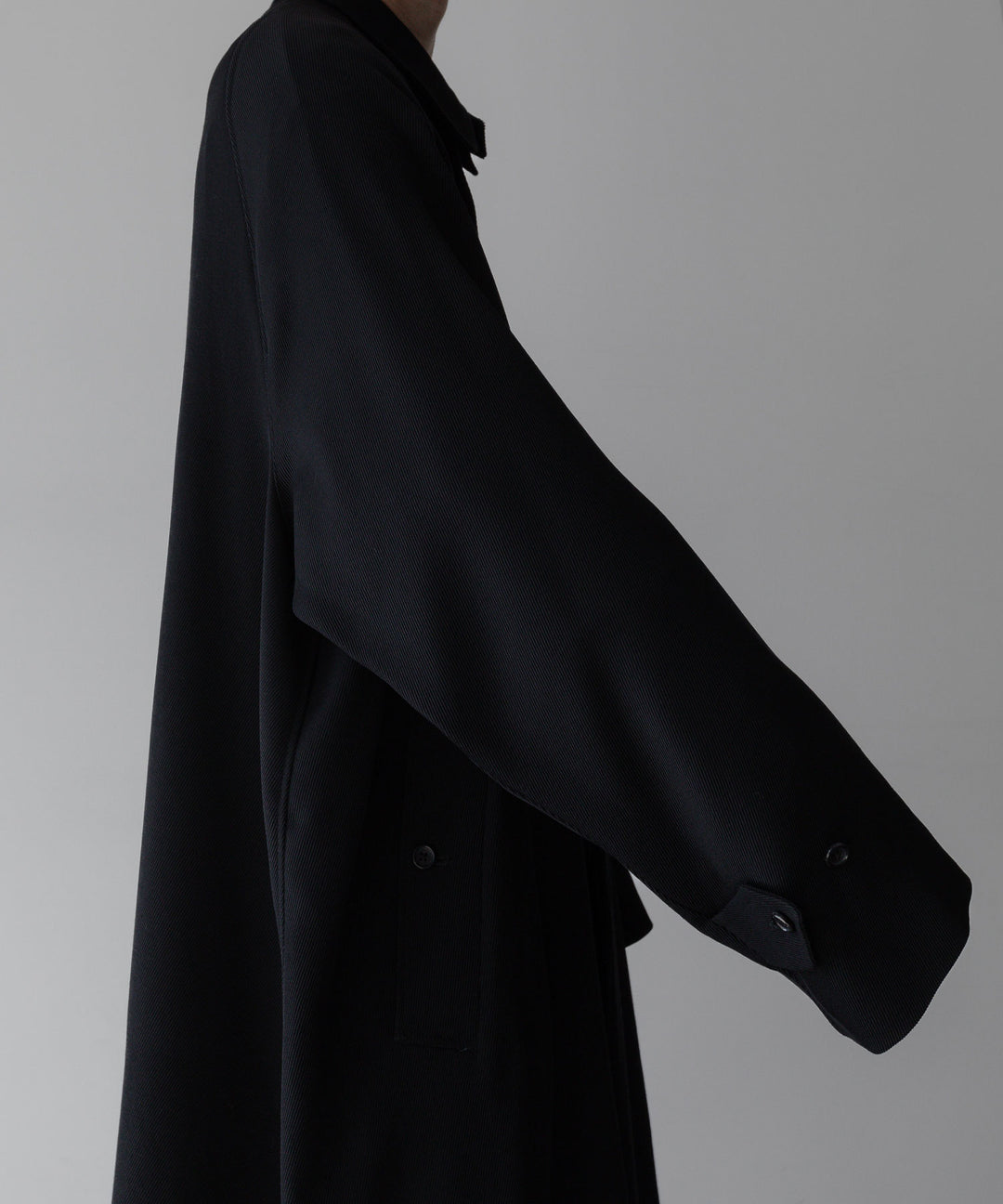 【INTÉRIM】インテリムのFLUID WOOL TRICOTINE SINGLE RAGLAN COAT - BLACK公式通販サイトsession福岡セレクトショップ