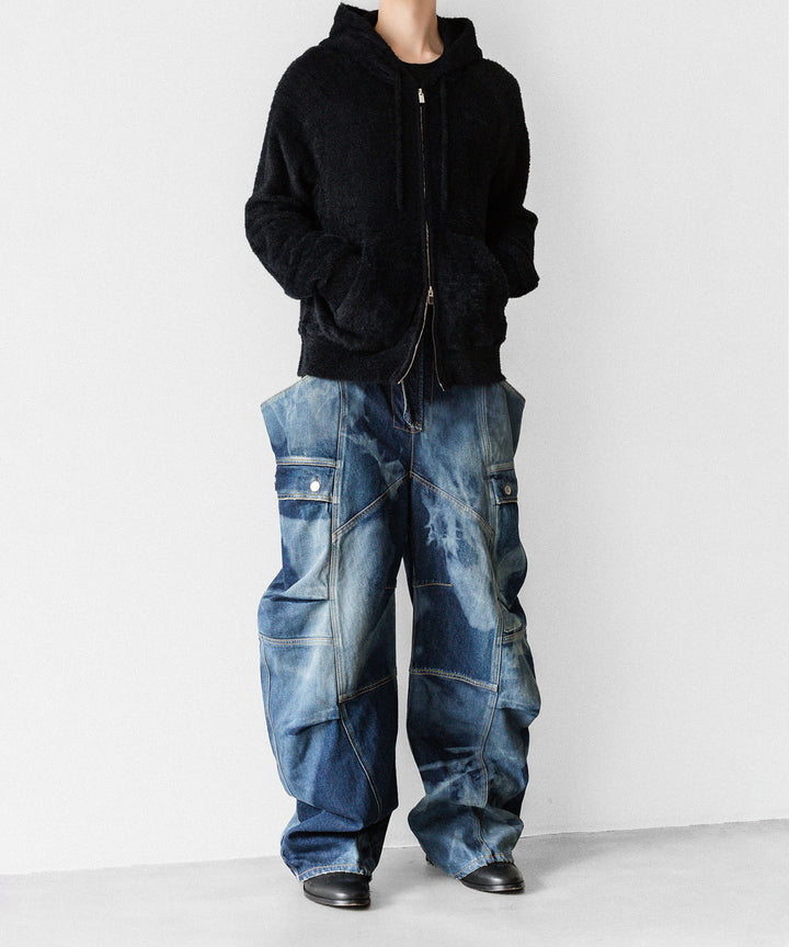 VEIN ヴェインのMALL YARN JERSEY ZIP UP HOODIE - BLACKの公式通販サイトsession福岡セレクトショップ